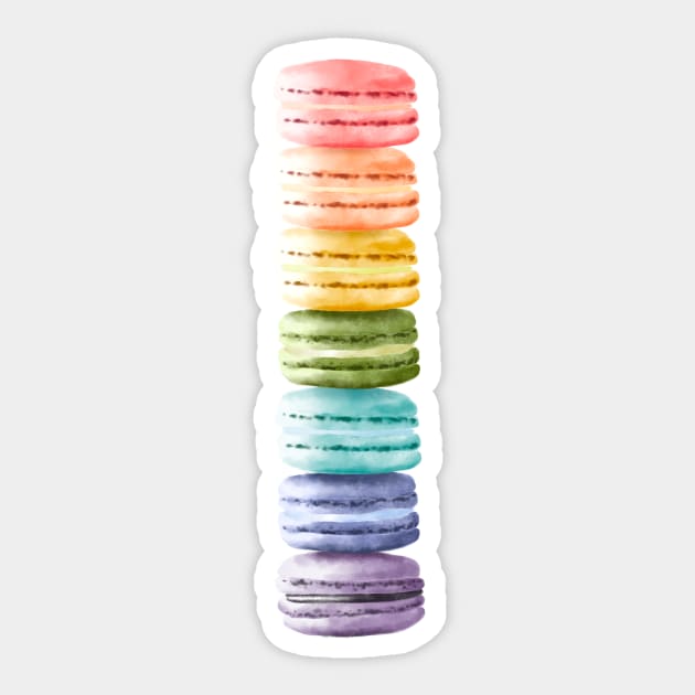 Rainbow Macaron Sticker by caitlinshea24